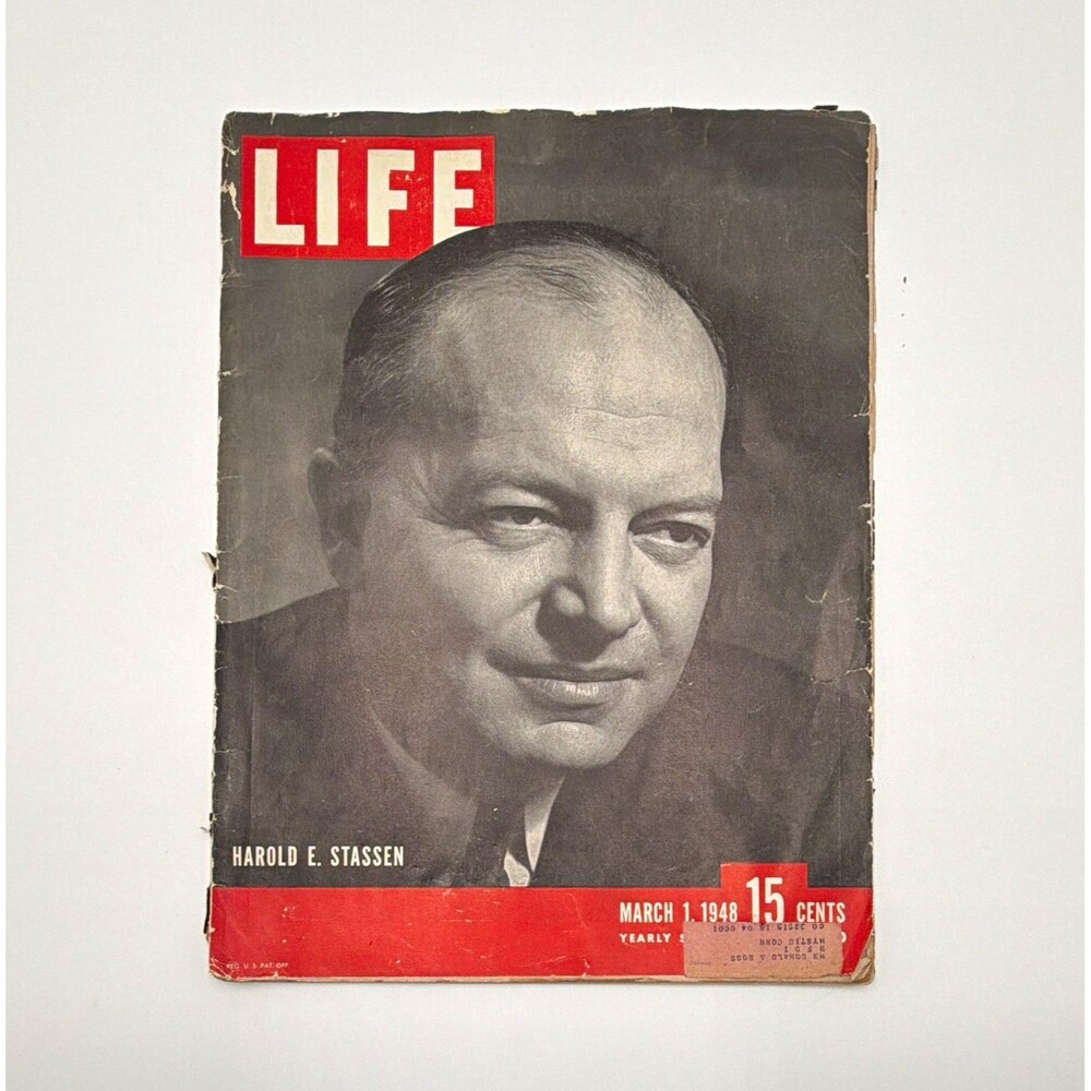LIFE Magazine Illustrated Weekly March 1, 1948 Harold E. Stassen Politics